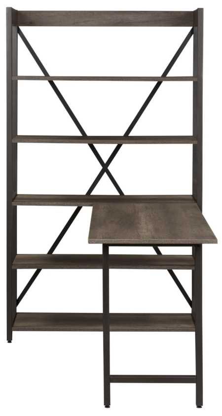 Liberty Furniture Tanners Creek Dark Pewter/Graystone Desk and Bookcase Set-3