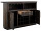 International Furniture Direct Balam Stained Dark Bar-4