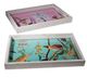 A & B Home 4-Piece Multi-Colored Bird Print Tray Set-1