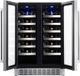 Aviva 24'' Stainless Steel Dual Zone Built-In Undercounter Beverage Center-2
