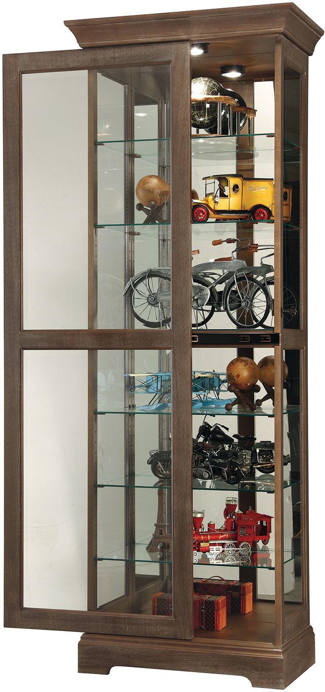 Howard Miller® Martindale IV Aged Auburn Curio Cabinet-0