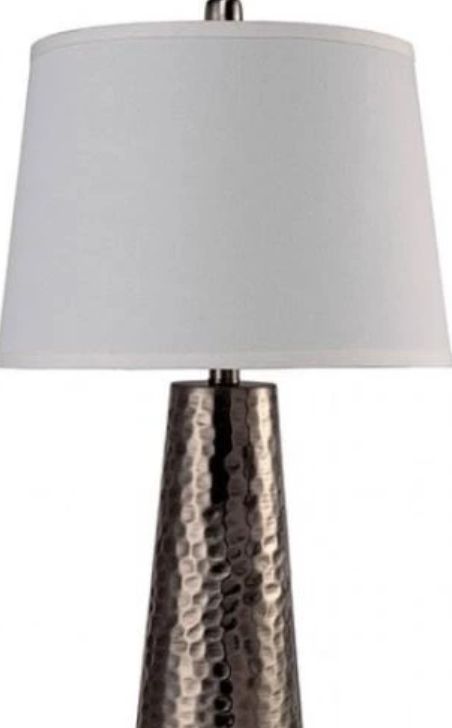 Furniture of America® Luz Silver Table Lamp-1