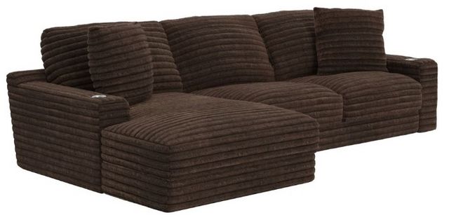 Jackson Furniture Comfrey 2-Piece Chocolate Left-Arm Facing Sofa Sectional and Chaise