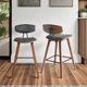 Armen Living Fox 2-Piece Gray/Walnut Barstool Set-1