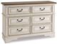 Signature Design by Ashley® Realyn 4-Piece Chipped White California King Upholstered Panel Bed Set-2