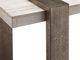 Magnussen Home® Wiltshire Sea Shell Rectangular Sofa Table with Champagne Bronze Base-3
