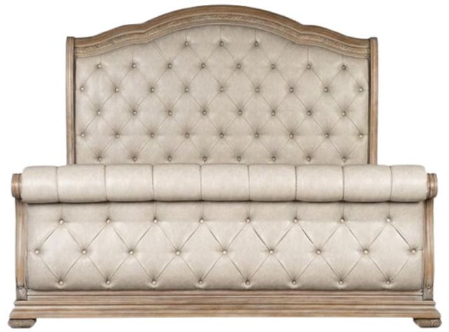 Magnussen Home® Marisol Fawn/Snow Fox Upholstered California King Sleigh Bed-1