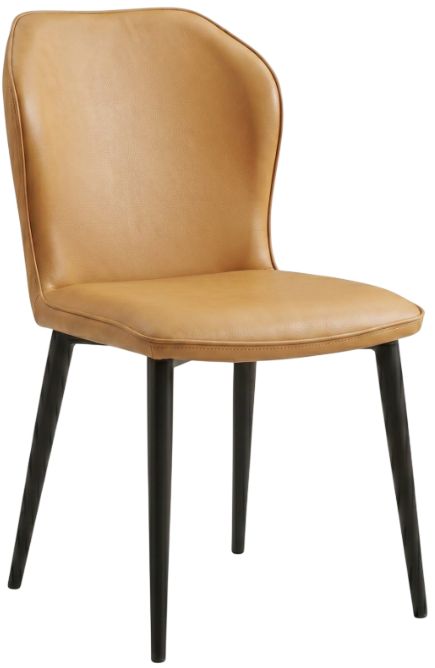Cramco Vina Camel/Matte Black Dining Side Chair-0
