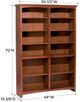 Whittier Wood® Furniture Customizable McKenzie 12-Shelf 48" Bookcase-1
