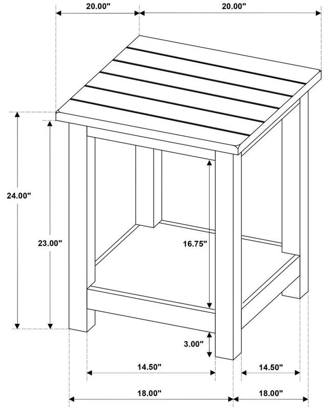 Coaster® Payne White End Table -2