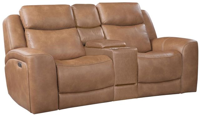 Corinthian Furniture George Carmel Power Reclining Loveseat with Console-0