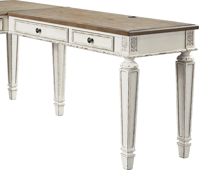 Signature Design by Ashley® Realyn White/Brown Home Office Desk Return-0