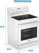 Midea® 30" White Freestanding Electric Range-2