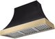 AGA Cascade 48" Matte Black Wall Mounted Range Hood  with Brushed Brass Trim-0