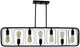YHD Elliptical Matte Black 7-Light Island Lighting-4