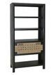 A & B Home Salvador Black/Light Brown 4-Tier Shelf-0