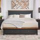 A-America® Stormy Ridge Chickory Black Eastern King Storage Panel Bed-0