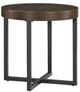 Steve Silver Co. Yukon Walnut End Table with Black Base-3