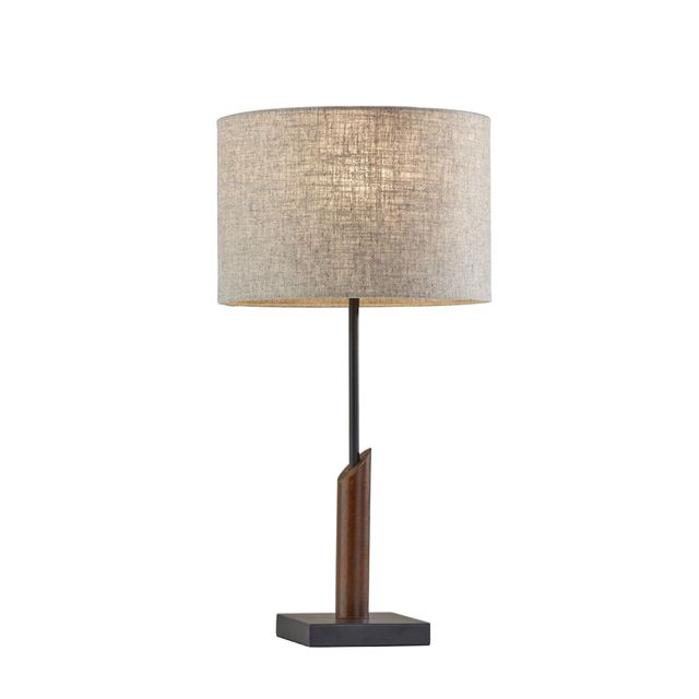 Adesso® Ethan Black and Walnut Table Lamp-0