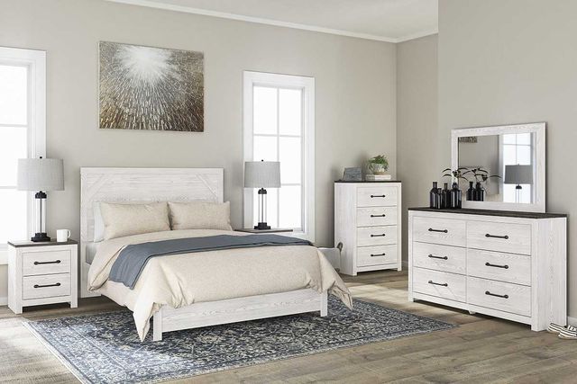Signature Design by Ashley® Gerridan 2-Piece Gray/White Full Panel Bed Set-3