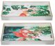 A & B Home 2-Piece Green/Red/White Flamingo Rectangular Tray Set-2