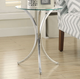 Coaster® Eloise Glass Top Round Accent Table with Chrome Curved Legs-1