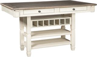 Signature Design by Ashley® Bolanburg Weathered Oak Counter Dining Table with Antique White Base
