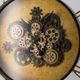 A & B Home Antique Black Gear Clock-3