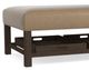 Bassett® Furniture Lori Sable Leather Ottoman with Trays-1