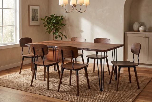 Jofran Inc. Nature's Edge 7-Piece Light Chestnut Dining Set-1