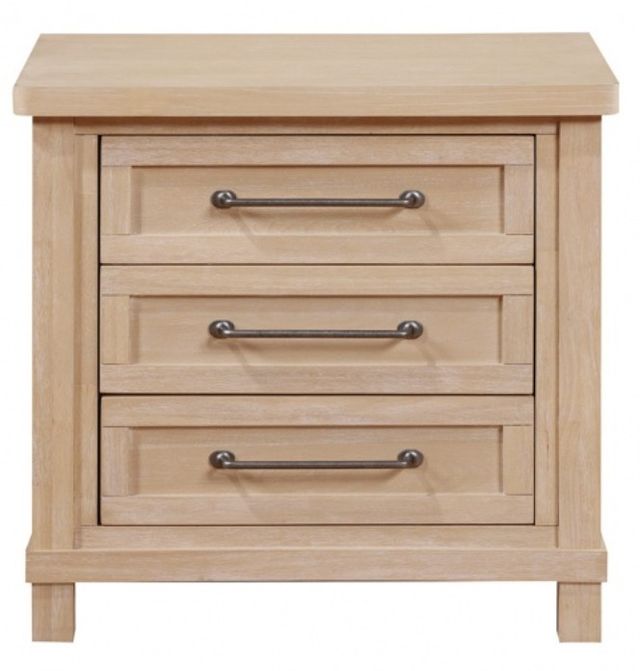 Winners Only® Mayville Beige 3-Drawer Nightstand-1