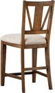 Magnussen Home® Bay Creek 2-Piece Baja Fog/Toasted Nutmeg Counter Chair Set with Upholstered Seat-3