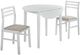Coaster® Bucknell 3-Piece White Round Drop Leaf Dining Table Set-0
