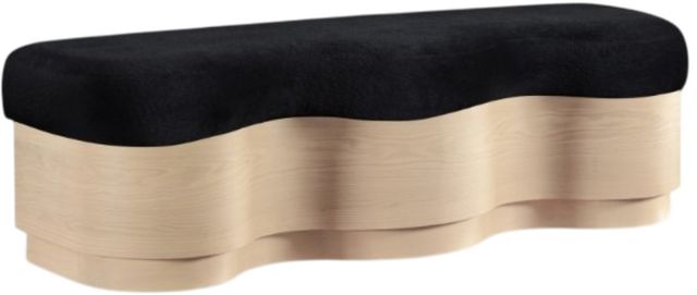 Meridian Furniture Savoy Black/Natural Upholstered Bench-0