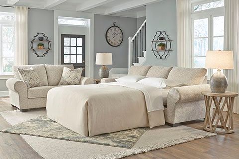 Benchcraft® Haisley Ivory Queen Sofa Sleeper-4