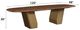 ACME Furniture Jamonica Glossy Wood Grain Dining Table with Gold Base-2