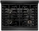 ZLINE Paramount 30" 4.2 cu. ft. Satin Stainless Steel Paramount Dual Fuel Range with 4 Burner Gas Cooktop and Electric Convection Oven with Champagne Bronze Accents-2
