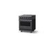 Viking® 5 Series 30" Cast Black Pro Style Electric Range with Polished Chrome Trim-2