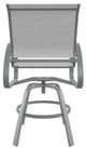 Telescope Casual Aruba Abalone/Graphite Aluminum/Fabric Outdoor Sling Balcony Height Swivel Cafe Chair-3
