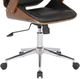 Armen Living Century Black/Brown Office Chair-4