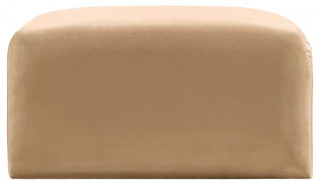 Meridian Furniture Arc Camel Velvet Ottoman-1