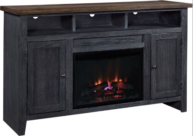 aspenhome® Eastport Drifted Black 65" Fireplace Console-0
