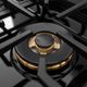 ZLINE Paramount 36" 5.2 cu. ft. Black Satin Stainless Steel Paramount Dual Fuel Range with 4 Burner Gas Cooktop and Electric Convection Oven-5