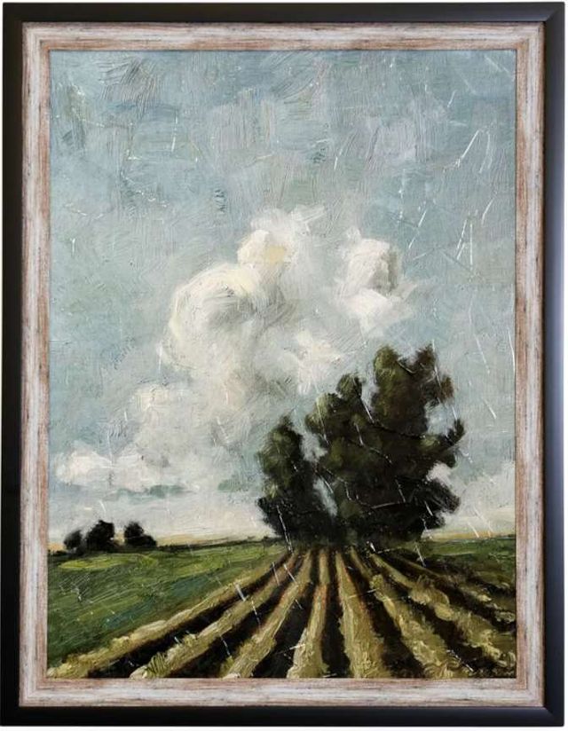 Stylecraft Bountiful Crops Black/Brown/Green/Light Blue/Light Green/White Wall Art -0