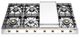 Ilve® Nostalgie II 48'' Stainless Steel Natural Gas Cooktop with Griddle-0