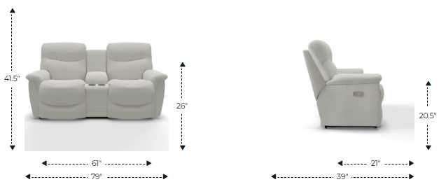 La-Z-Boy® James Smoke Power Reclining Loveseat with Headrest and Console-2