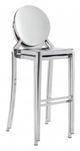 Zuo® Eclipse Stainless Steel Set of 2 Bar Chairs-4