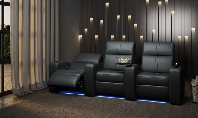 Palliser® Furniture Customizable Flicks 3-Seat Power Reclining Straight Home Theater Seating-1
