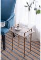 A & B Home Blue Agate Side Table -5