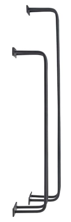 Powell® Terry 2-Piece Black Towel Rack Set-4